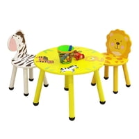 Pellitos - Mesita Con 2 Sillas Cartoon Animal Redonda