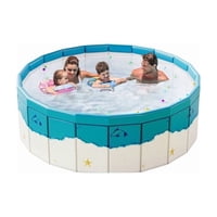 Babyluna - Piscina Plegable Pvc Duro 160X40Cm Extra Grande Agua Y Pelotas
