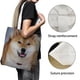 thumbnail image 3 of Shiba Inu Bolso de tela con estampado de lienzo para mujer, bolsa de compras reutilizable y estética, con cremallera interior, regalo para mujer,40*40cm., 3 of 6