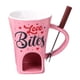 thumbnail image 5 of Taza Para Fondue De Chocolate Con Tenedor, Taza Personal Para Derretir Queso Para Fiestas Y Acampadas, Color Rosa, 5 of 5