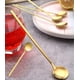 thumbnail image 5 of Paquete de 10 cucharas para espresso, minicucharillas de acero inoxidable chapadas en oro para café, azúcar, postres, pasteles, helados, sopas, antipastos, capuchinos, 5,3 pulgadas, 5 of 7