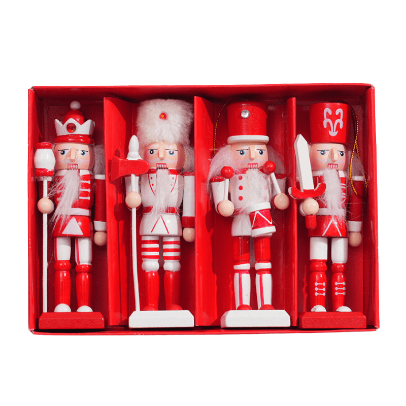 Genérico - Set De Mini Cascanueces Navideños Figuras Soldado Decorativas