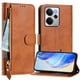 thumbnail image 5 of FOXDOCK Funda Tipo Cartera para Tecno Camon 50 Cuero PU con Cremallera y Correa de Muñeca, Ranuras para Tarjetas, Soporte Plegable, Cierre Magnético, 5 of 5