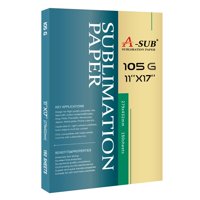 Papel De Sublimación A-Sub, 150 Hojas, 11 X 17 Pulgadas, 105 G