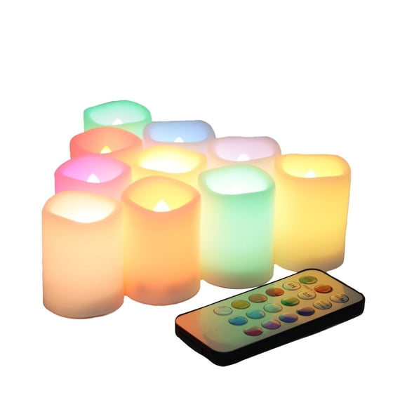 Velas votivas CANDLE CHOICE 1,5 × 2 cm 10 uds con control remoto