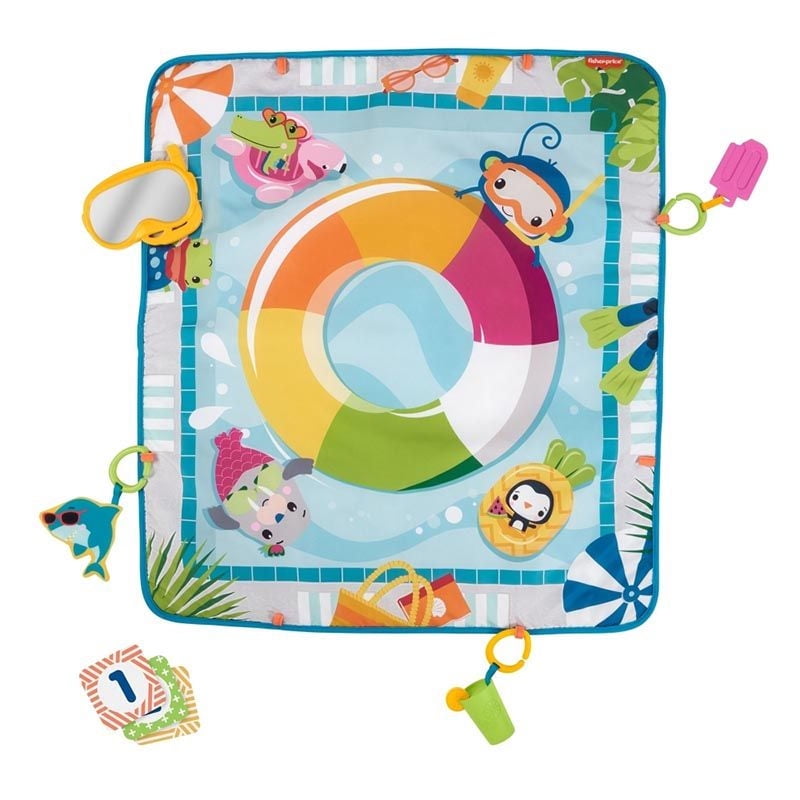 Fisher Price - Centro De Actividades Tapete De Juego Diversión En La Alberca Multicolor