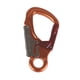 thumbnail image 3 of Gancho de mosquetón de doble bloqueo, mosquetón de bloqueo automático, llave suave, puerta de nariz, mosquetón de escalada de aluminio para montañismo Naranja, 3 of 5