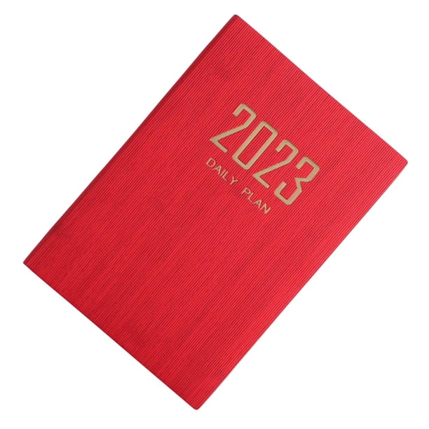 Diario Notebook para 2023 Goals Schedules para Office Business, Weekly, Monthly, Yearly Agenda Organizer Notebook , ROJO