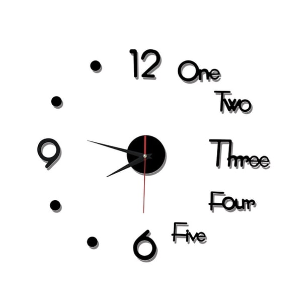 Reloj de pared DIY con espejo silencioso, reloj de pared, adornos para sala de estar, hogar y oficina.