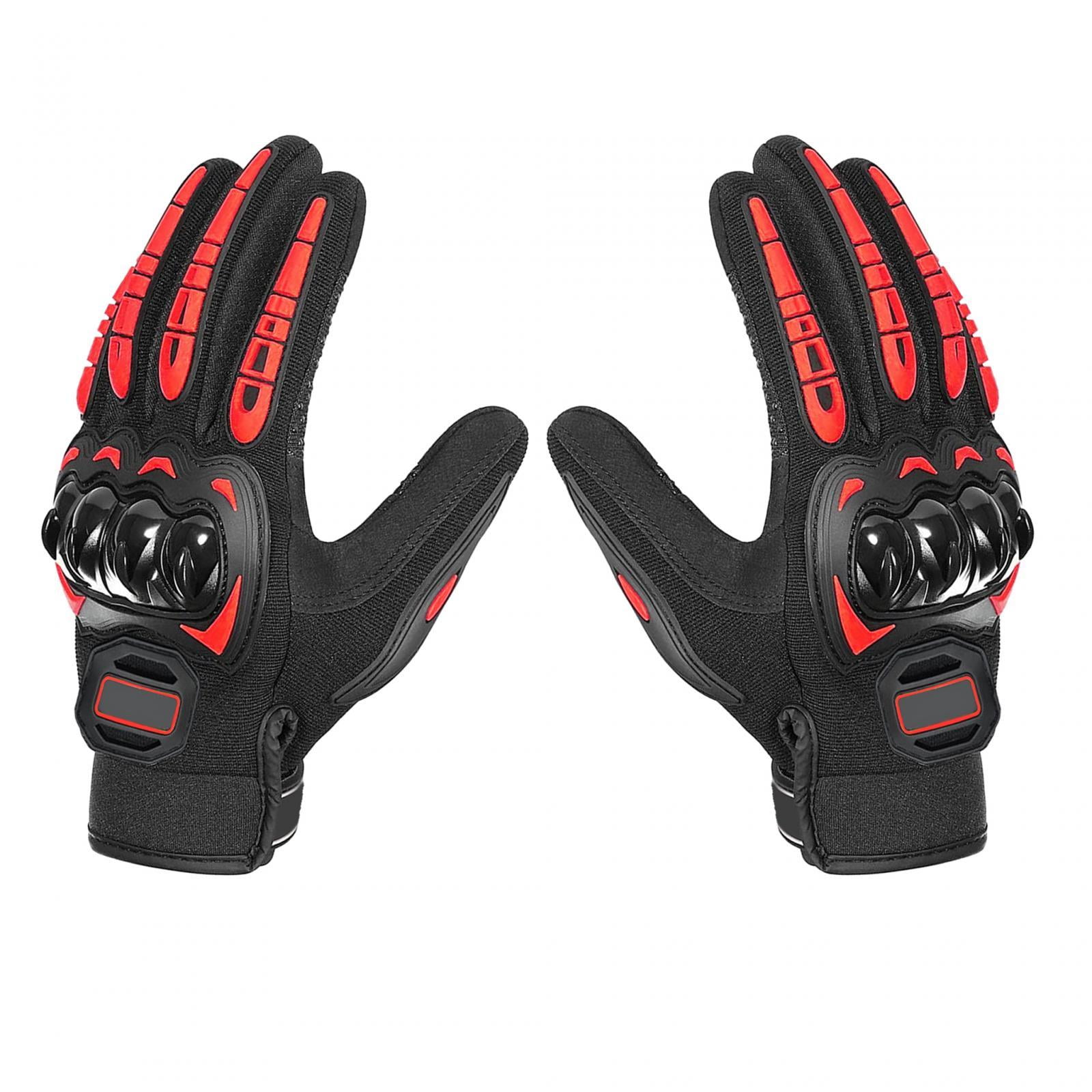 Magideal - 2 Uds Guantes De Motocicleta/guante De Ciclismo De Pantalla Táctil/guantes De Montar Guantes De Carreras Para Conducir Ciclismo Bicicleta Atv Montar M Rojo
