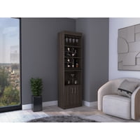 Tuhome - Bar Alto Syrah 180X51X32 Cm Coñac Con Portacopas