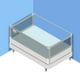 thumbnail image 1 of 3 barandas Para cama King 180x200x180 cm + soporte lateral 200 cm Altura colchón hasta 38 cm, 1 of 15