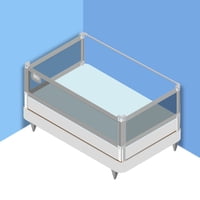 Bebe Sure - 3 Barandas Para Cama Full 137X190X137 Cm + Soporte Lateral 190 Cm Altura Colchón Hasta 38 Cm