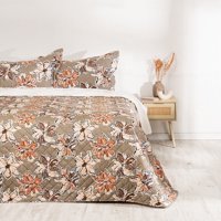Mashini - Quilt Estampado Sherpa 2 Plazas Flores