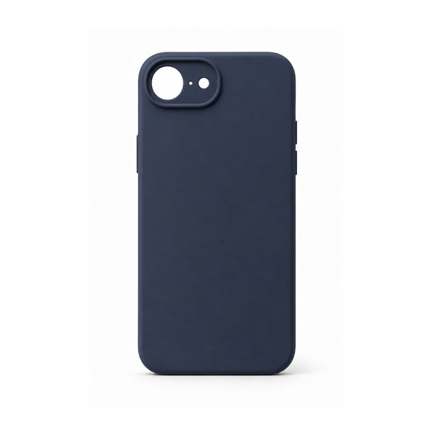 Carcasa de Silicona para iPhone 16e Azul Marino con Interior de Microfibra