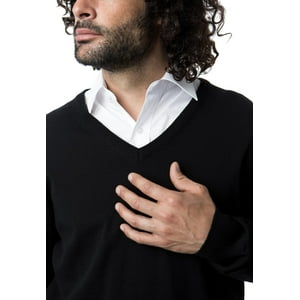 Kotting - Sweater Clásico Cuello V Negro 3Xl