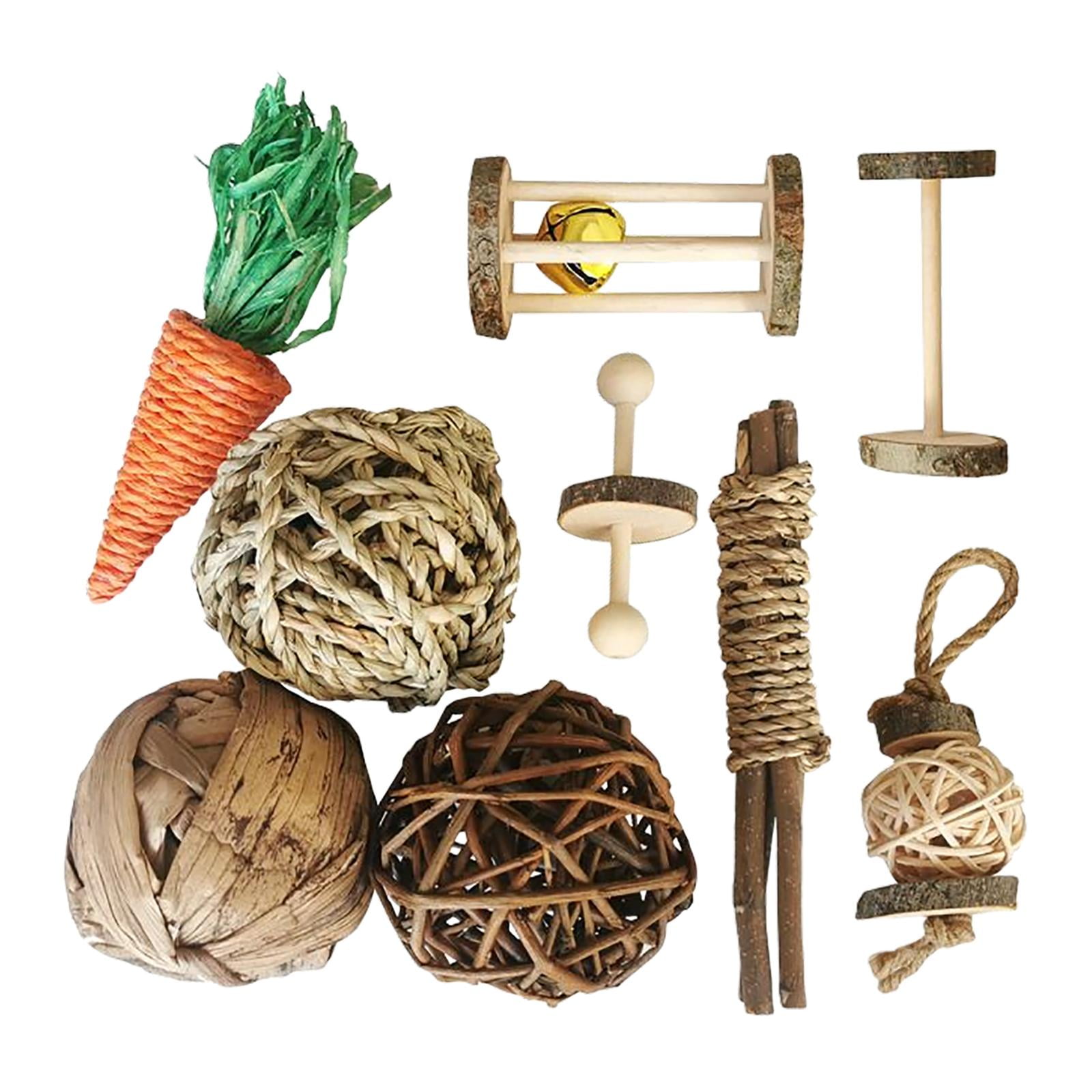Juguete Para Masticar Hámster De Madera, Hámster, Conejo, Conejillo De Indias, Juego De Accesorios De Juguete J