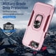 thumbnail image 3 of Para Apple iPhone 17e / iPhone 16e Funda con Soporte de Anillo Metálico de Rotación de 360° [Soporte Magnético para Auto] a Prueba de Golpes Resistente Protección de Cuerpo Completo de Alta, 3 of 8