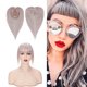 thumbnail image 1 of Postizo 100% Cabello Humano Real Toppers con Flequillo 150% Base de Seda Clip en Topper 10 Pulgadas (Gris Plateado), 1 of 5
