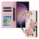 thumbnail image 1 of FOXDOCK Funda Tipo Cartera Floral para Samsung Galaxy S24 Ultra ,Funda con Tapa de Cuero PU, Protección Antigolpes con Ranuras para Tarjetas y Soporte, 1 of 5