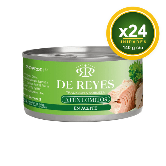 Lomitos de Atún De Reyes en Aceite 24 x 140 g