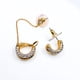 thumbnail image 3 of Aros Cuff Cadena, Circonita Pavé Blanca Bañado Oro18k Regalo Dorado, 3 of 7