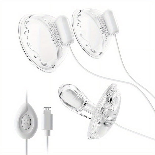 2pcs/3pcs Vibrating Nipple Massager Nipple Stimulation Vibrating Dildos, 12 Vibration Modes, Wearable Vibrator Sex Toys, Iphone Lighting Plug Or Android Type-C Plug, Outdoor Wearing Convenient Use