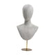 thumbnail image 2 of Modelo De Exhibición De Pelucas, Cabeza De Maniquí Moderna De Mesa Para Collares, Gorros Y Tocados, Gris Claro., 2 of 5