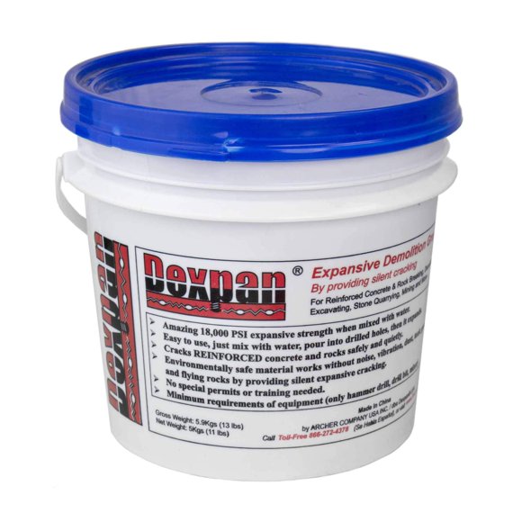 Cubo expansivo Dexpan para lechada de demolición de 5 kg para romper rocas