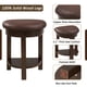 thumbnail image 3 of 4 Piece Bar Table Set with3 PU Upholstered Bar Stools, Breakfast Table with 3 Padded Stools Solid Wood Counter Height Dining Table Set for Living Room, Dining Room. Espresso, 3 of 3