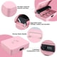 thumbnail image 3 of Caja de efectivo con cierre combinado con bandeja para dinero, color rosa, 3 of 8