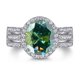 thumbnail image 1 of Anillos de Boda de Moissanita de 3 Uds para Mujer Corte Ovalado Color D VVS1 Anillos de Diamante Verde/blanco/rosa Anillos de Compromiso de Moissanita con Certificado, 1 of 7