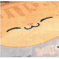 Genérico - Alfombra Redonda 100 Cm Super Suave Gato