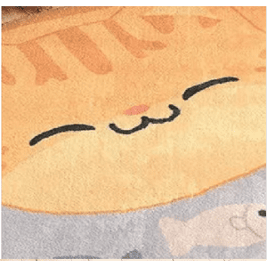 Genérico - Alfombra Redonda 100 Cm Super Suave Gato