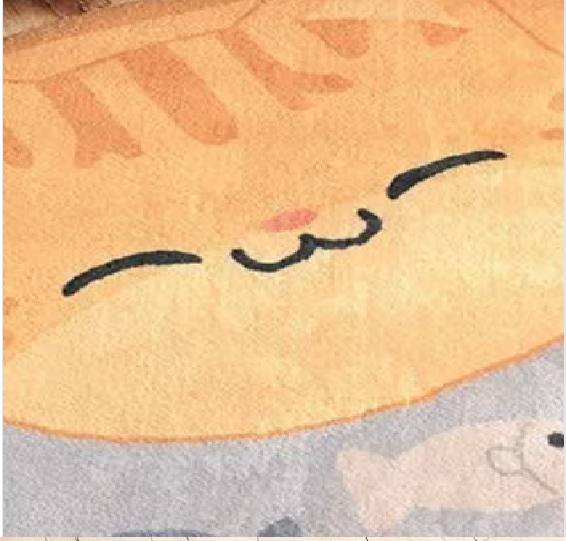 Genérico - Alfombra Redonda 100 Cm Super Suave Gato