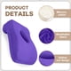 thumbnail image 4 of Almohada de terciopelo con efecto rebote de espuma viscoelástica para descansar la siesta, color morado, 4 of 5