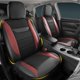 thumbnail image 1 of Fundas para asientos de coche Kingphenix, parte delantera, piel viscoelástica, 2 unidades, color roj, 1 of 9