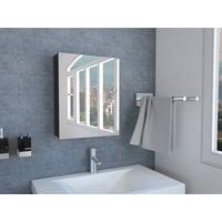 Tuhome - Botiquin Para Baño Lumo 50.5X40X12.2 Cm Wengue Con Espejo