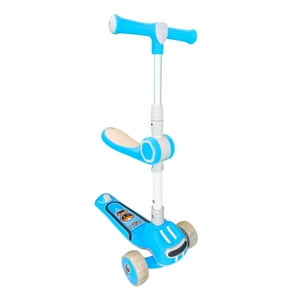 Vipnetwork - Scooter Plegable Infantil 2 En 1 Luces Led Celeste