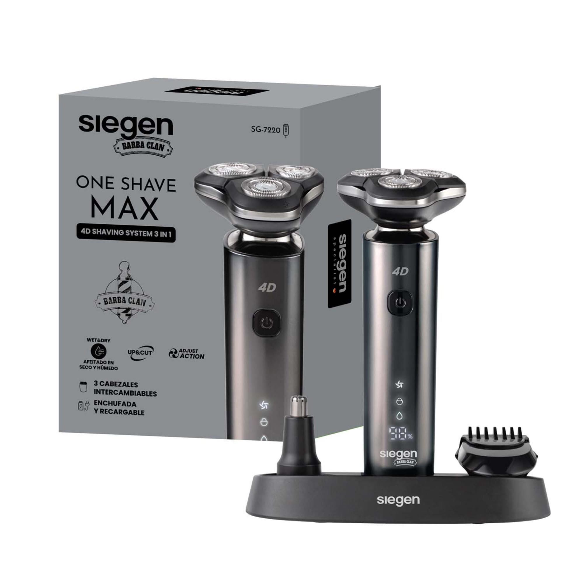 Siegen - Afeitadora Sg-7220 3 En 1 Uso Húmedo/Seco