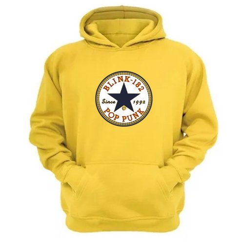 Genérico - Polerón Canguro Blink 182 Amarillo Talla L Unisex
