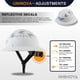 thumbnail image 4 of Casco de seguridad con casco de ala completa UNINOVA, ventilado, negro, 4 of 6