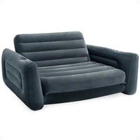 Sofá Inflable Con Superficie Aterciopelada Intex Con Portavasos