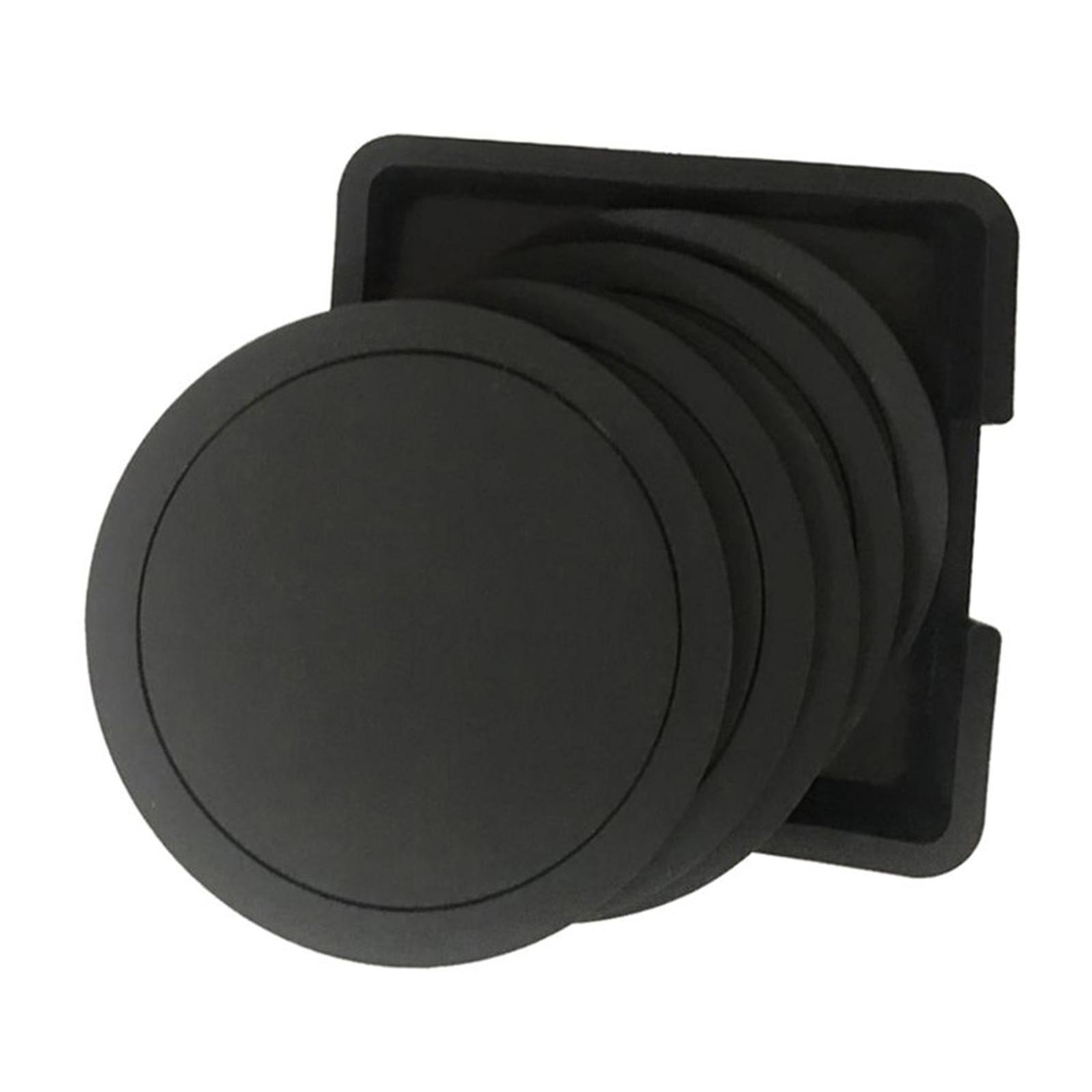 Bothyi - 7X Juego De Posavasos De Mesa Soporte De Mantel Individual Resistente Al Calor Para El Hogar Cocina Negro