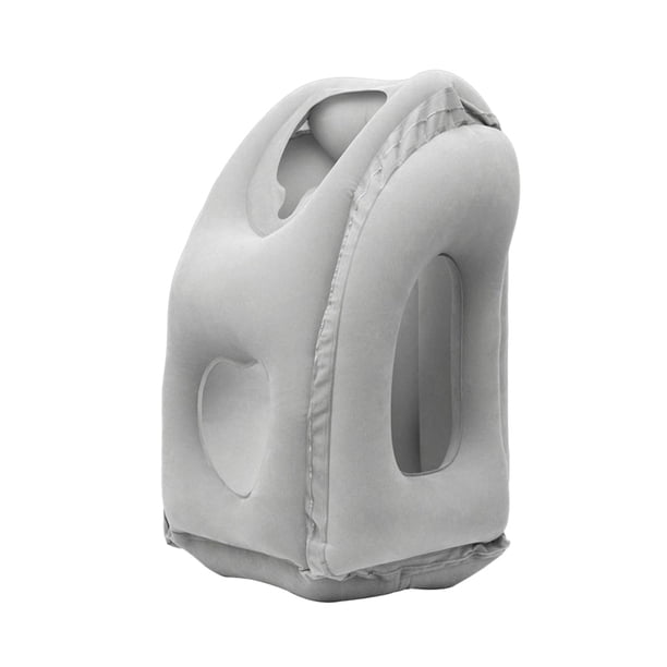 Almohada de viaje inflable para avión, almohada de aire inflable para el cuello para dormir y evitar el dolor de cuello.