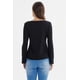 thumbnail image 3 of Polera Mujer Escote Bardot Rib Negro, 3 of 4