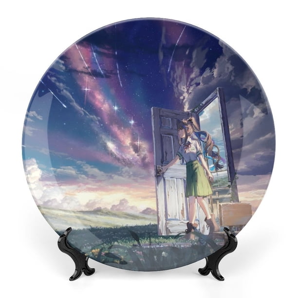 Suzume Plato decorativo de porcelana fina (bone china), plato decorativo de cerámica para hogar, oficina, soporte de pared, platos decorativos para dormitorio - 6 pulgadas (15 cm)