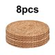 thumbnail image 2 of Pack 8 Individual Trenzado Mantel Redondo De 38cm Ratan Natural, 2 of 8