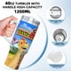 thumbnail image 5 of Escuela de Pequeños Dinosaurios Vaso aislado de acero inoxidable con asa, diseño temático, regalo para familia, amigos y fans; incluye pajita y encaja en el portavasos estándar, 40 oz, 5 of 6