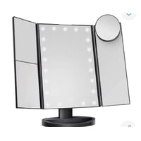 Casa Pagoda - Espejo De Maquillaje Led Recargable De Tres Caras